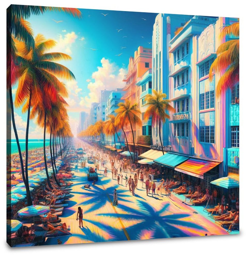 Vibrant Miami Summer Canvas