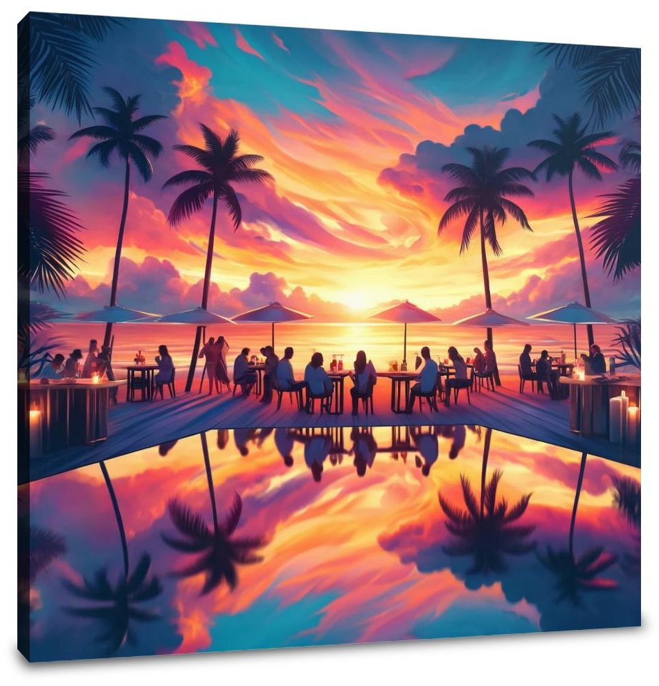 Summer Beach Bar Bliss Canvas