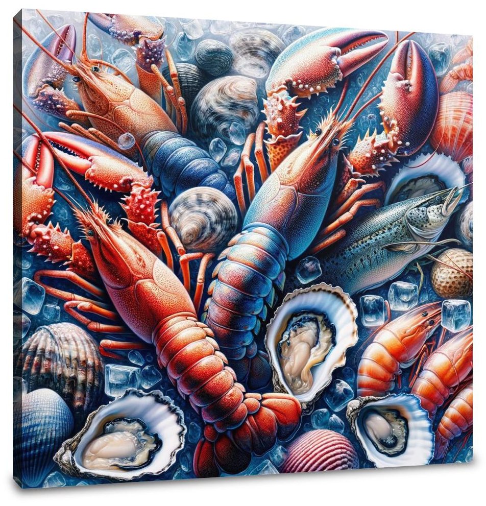 Seafood Elegance Canvas