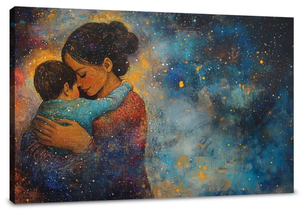 Mother and Child Starry Canvas