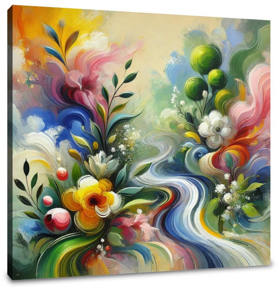 Abstract Spring Renewal Canvas