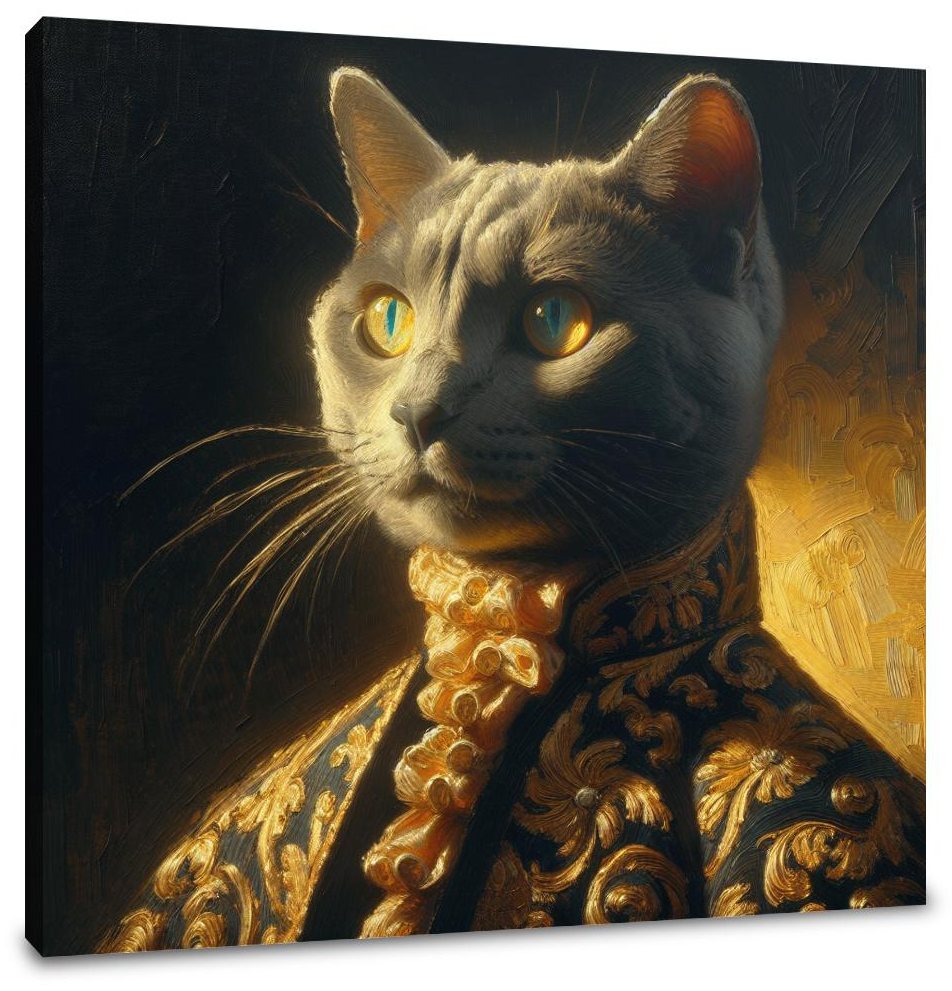 Regal Russian Blue Royalty Canvas
