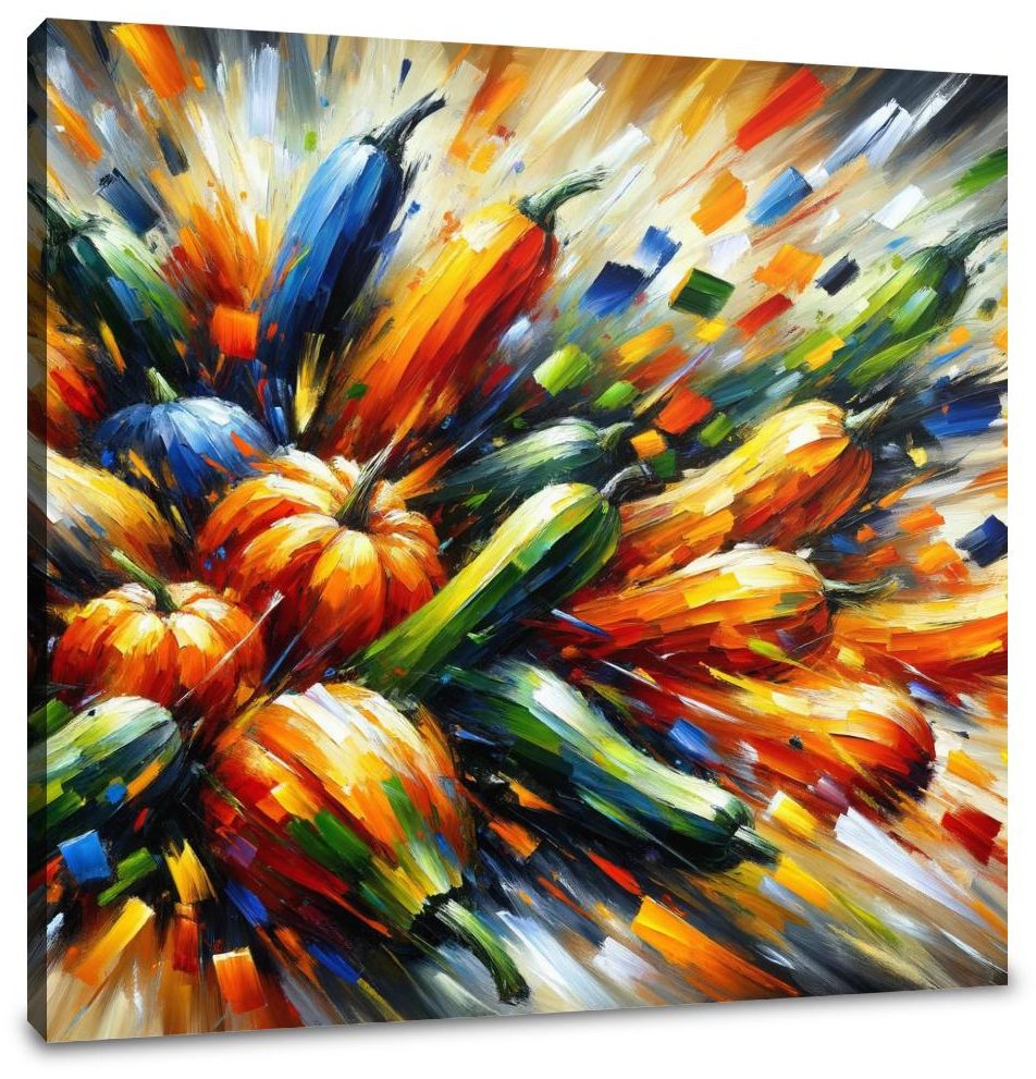 Expressionist Squash Spill Canvas