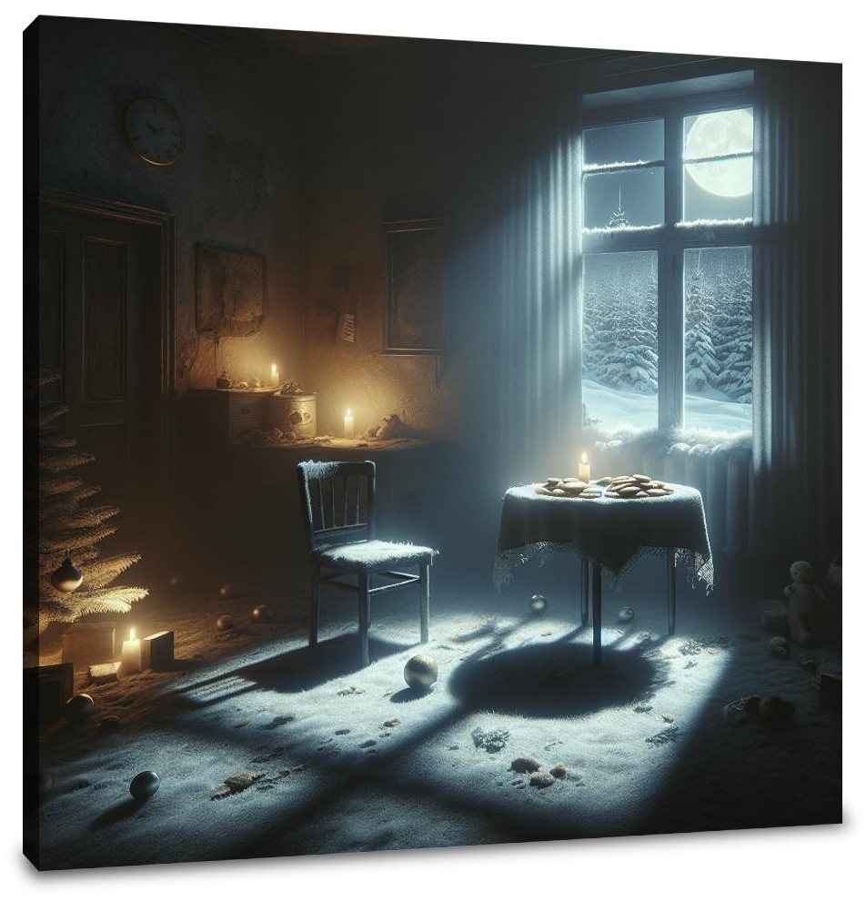 Midnight Solitude Christmas Canvas