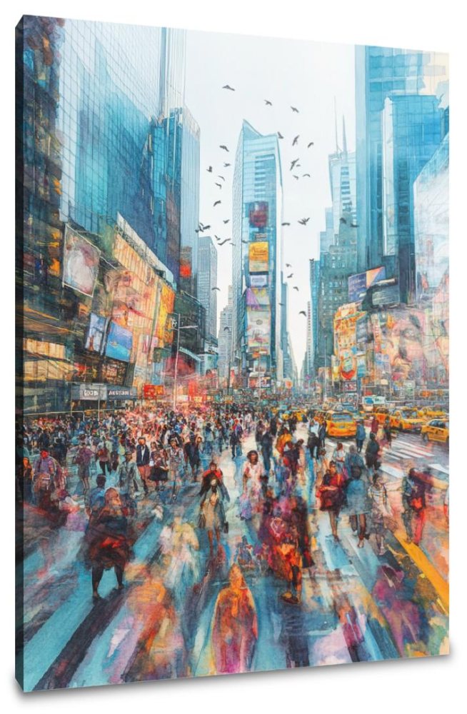 Lively Urban Dreamscape Canvas