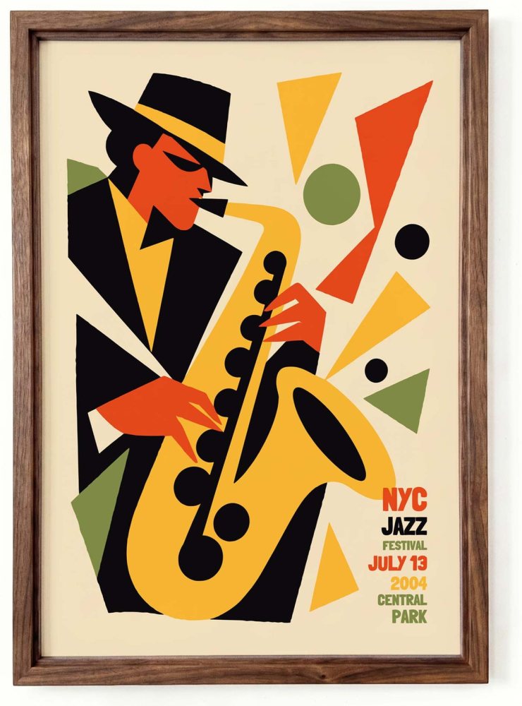 NYC Jazz Festival Saxophone Poster