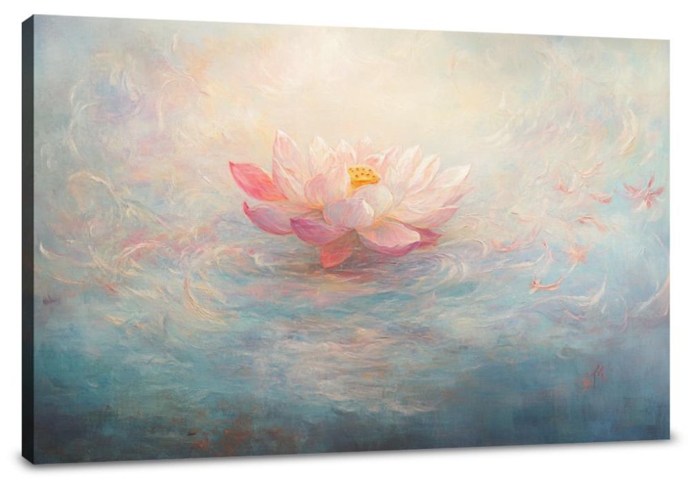 Ethereal Lotus Serenity Canvas