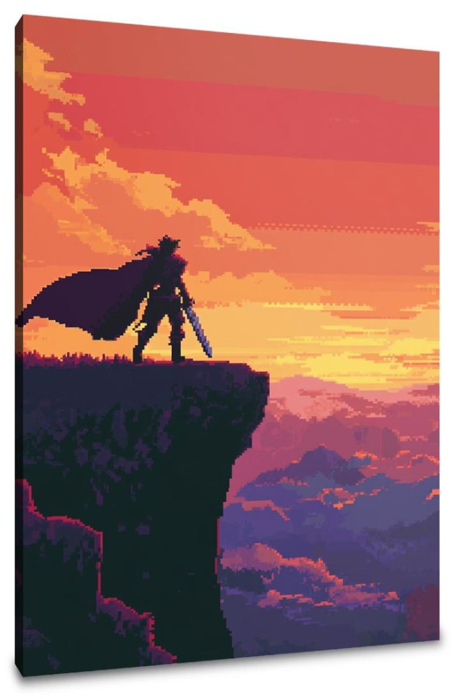Warrior's Hilltop Sunset Canvas