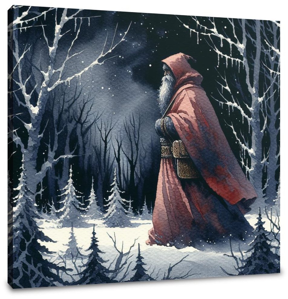 Sombre Santa's Journey Canvas
