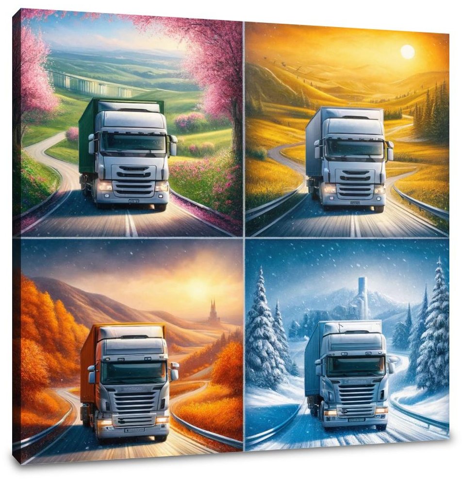 Seasons of the Road Canvas