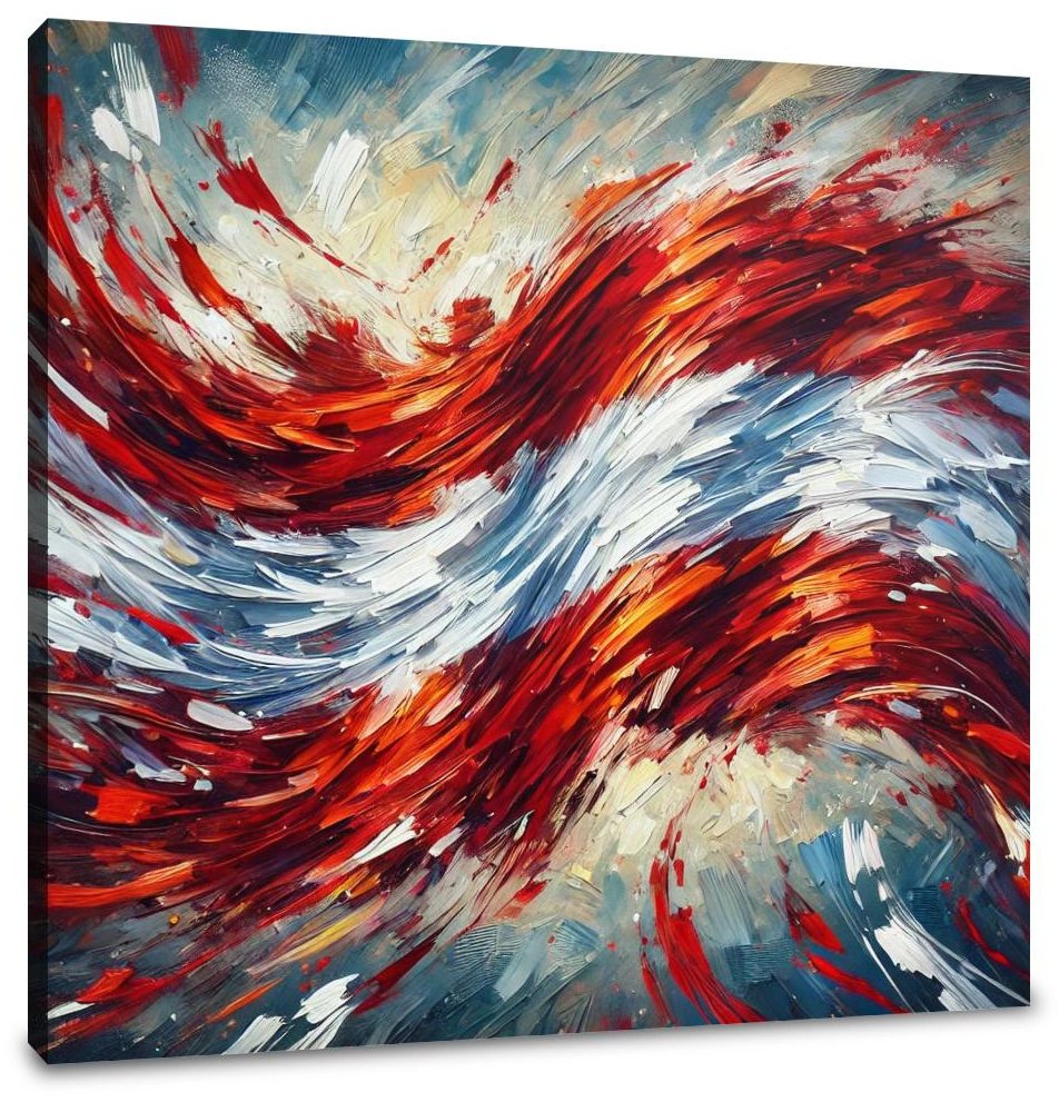 Austrian Flag Impressions Canvas