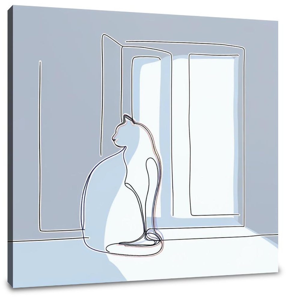 Sunlit Feline Grace Canvas