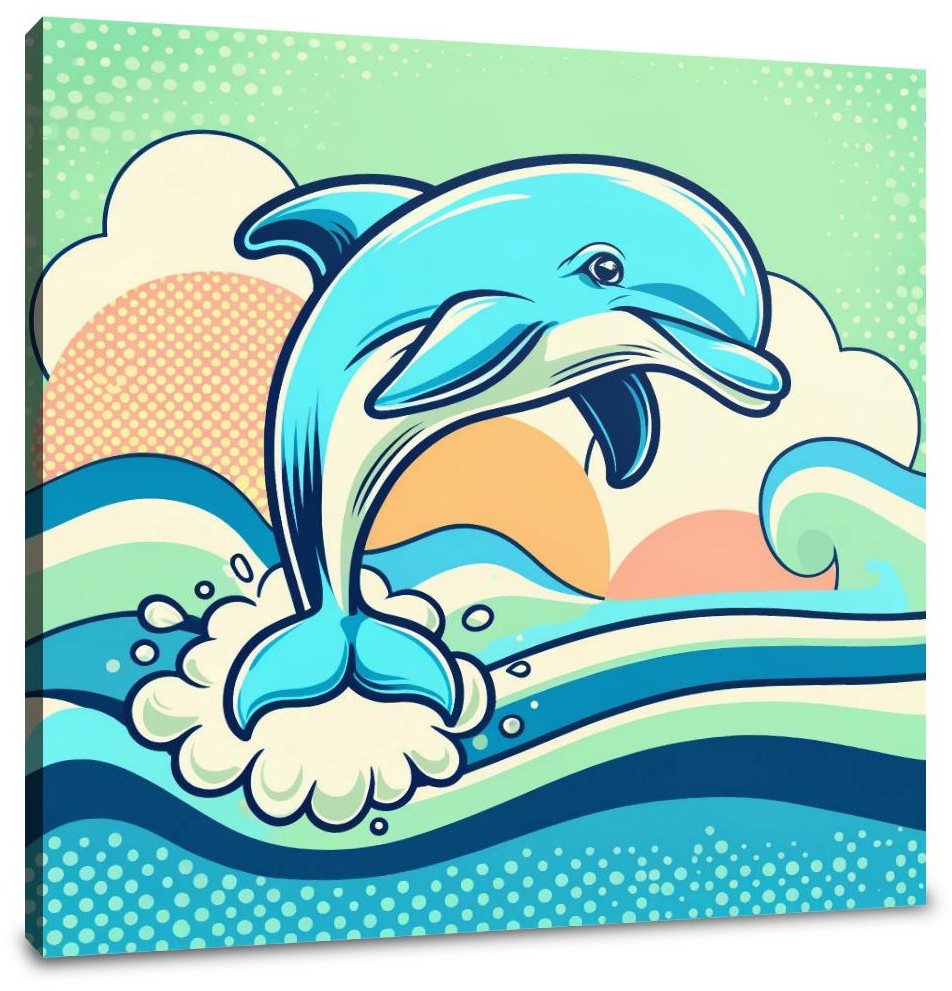 Joyful Dolphin Canvas