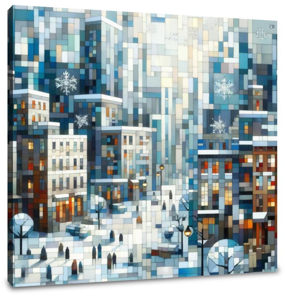 Winter Geometry Canvas