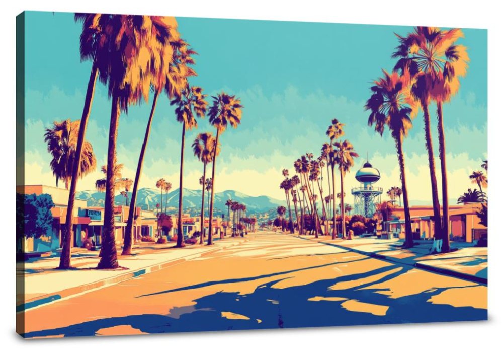 Golden Surf LA Canvas