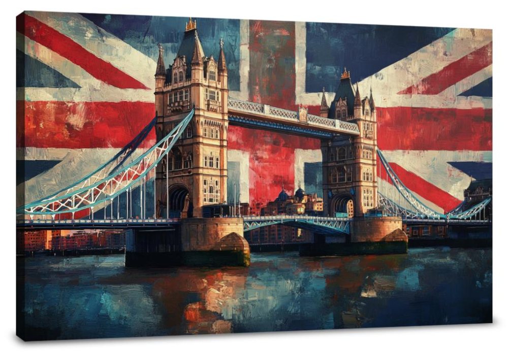 Tower Bridge Flag Canvas