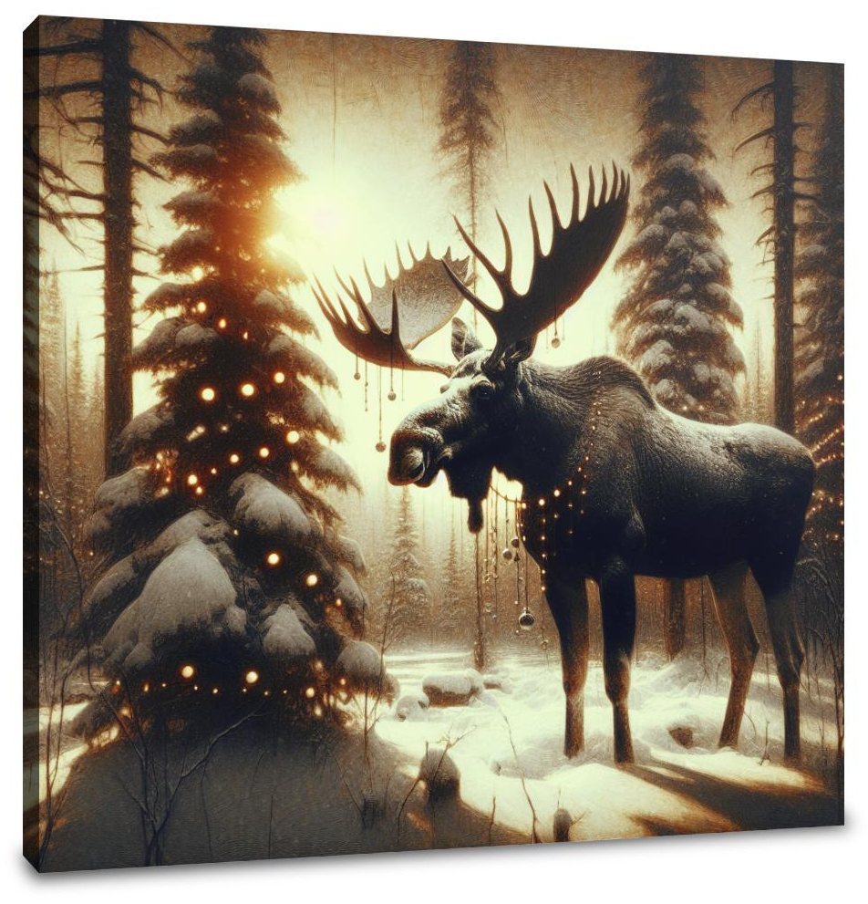Festive Forest Majesty Canvas