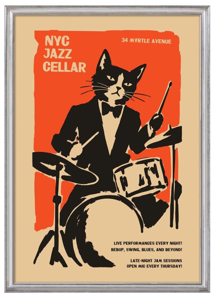 NYC Jazz Cellar Poster