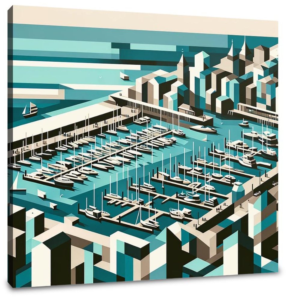 Abstract Brighton Marina Canvas