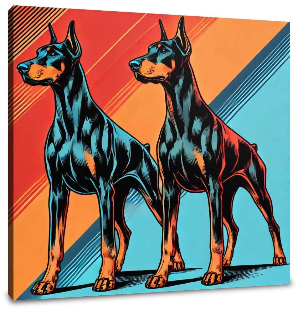 Dynamic Dobermans Canvas