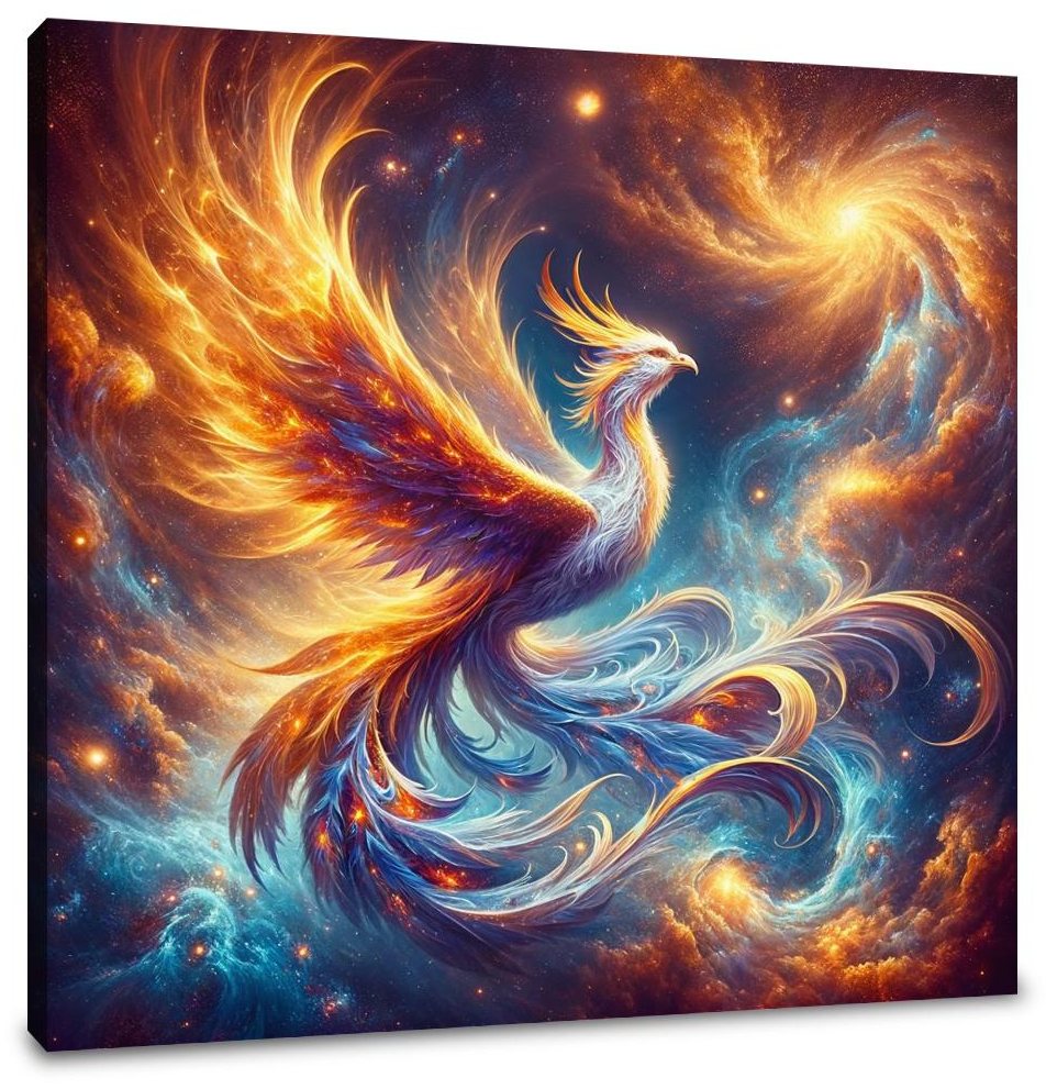 Cosmic Phoenix Canvas