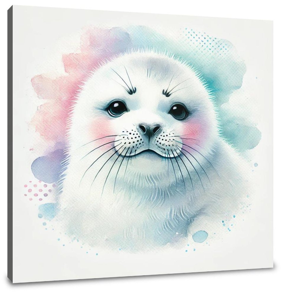 Smiling Harp Seal Canvas