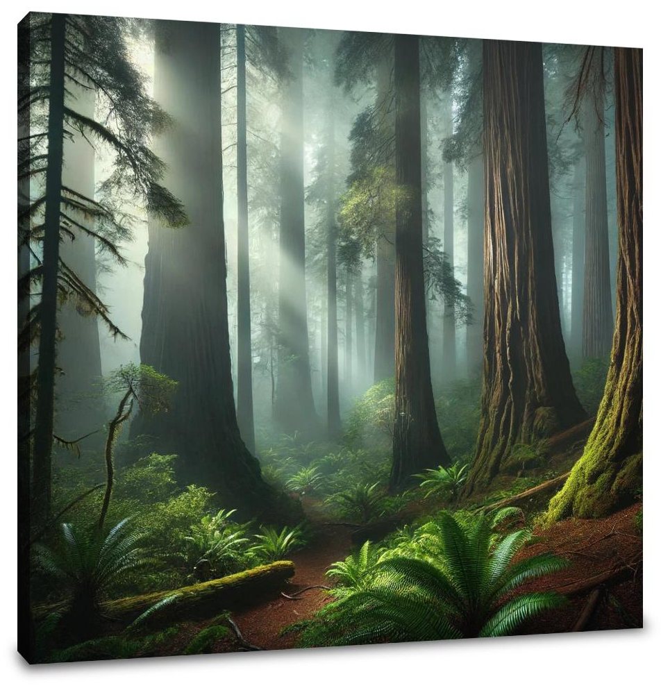 Mystical Redwood Grove Canvas