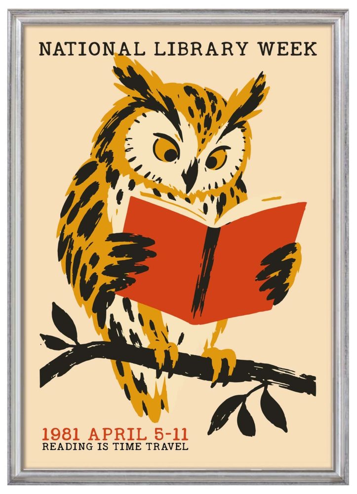 National Library Week Owl Poster