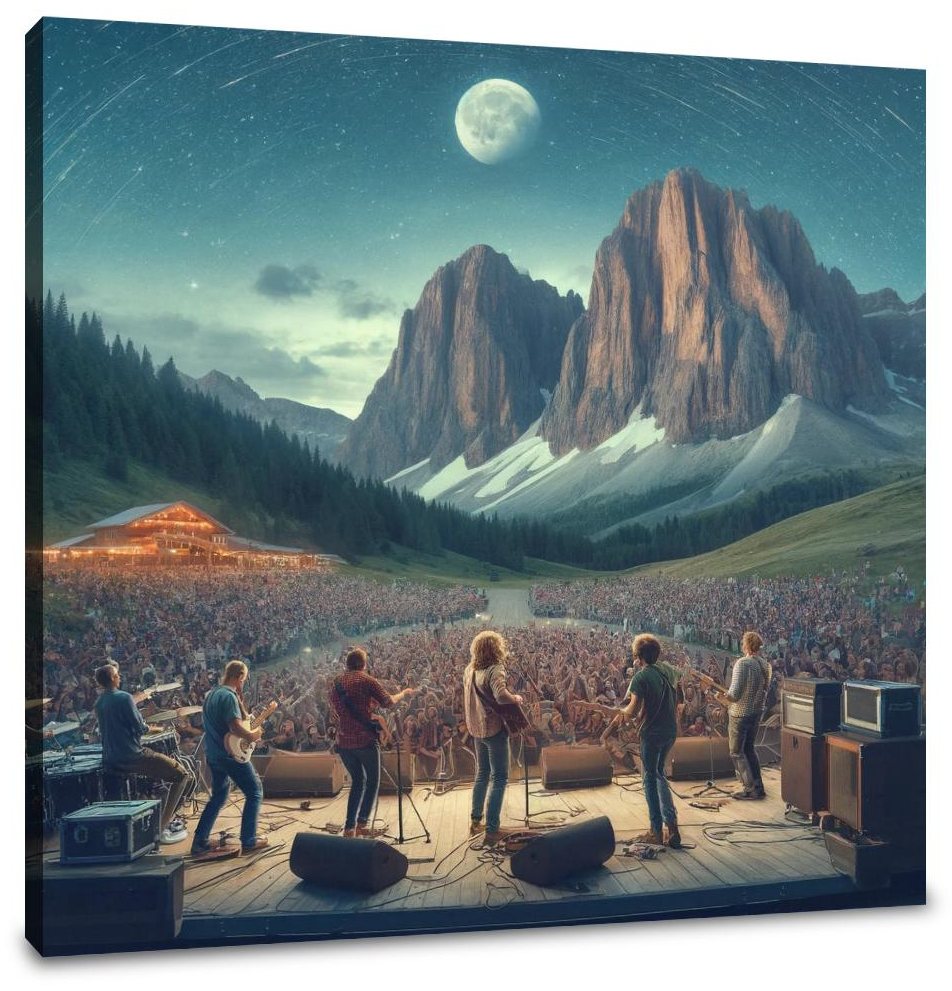 Mountain Rock Concert Canvas