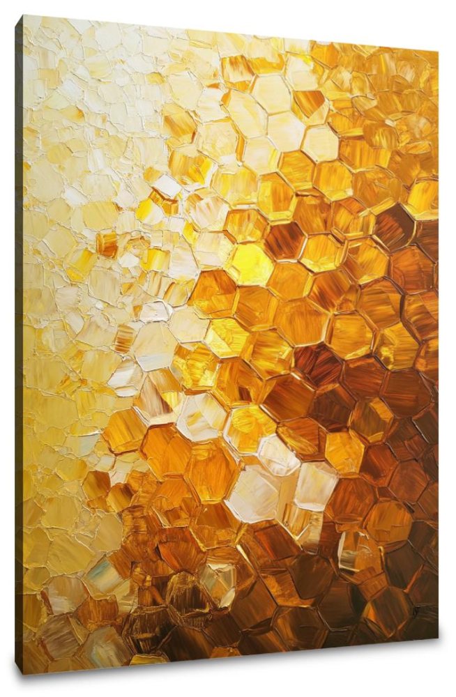 Golden Honeycomb Radiance Canvas