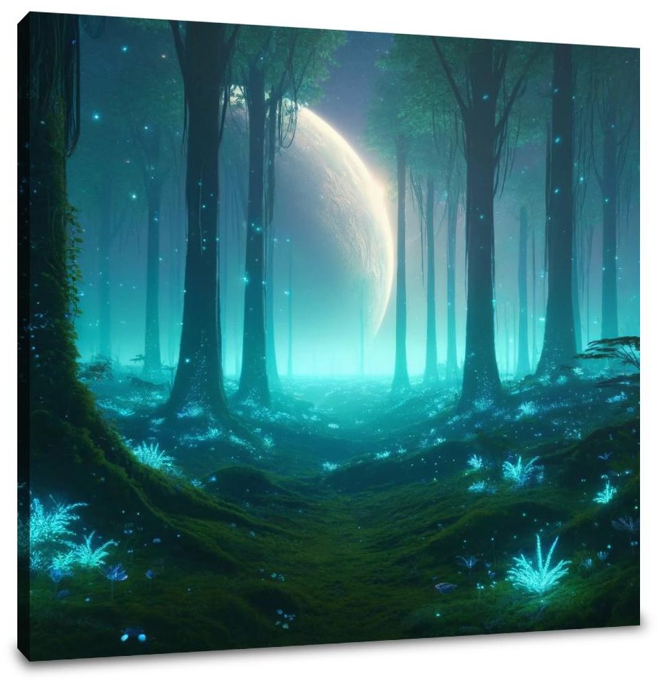 Enchanted Alien Forest Canvas