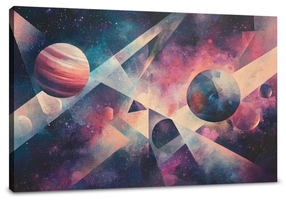 Geometric Cosmos Harmony Canvas