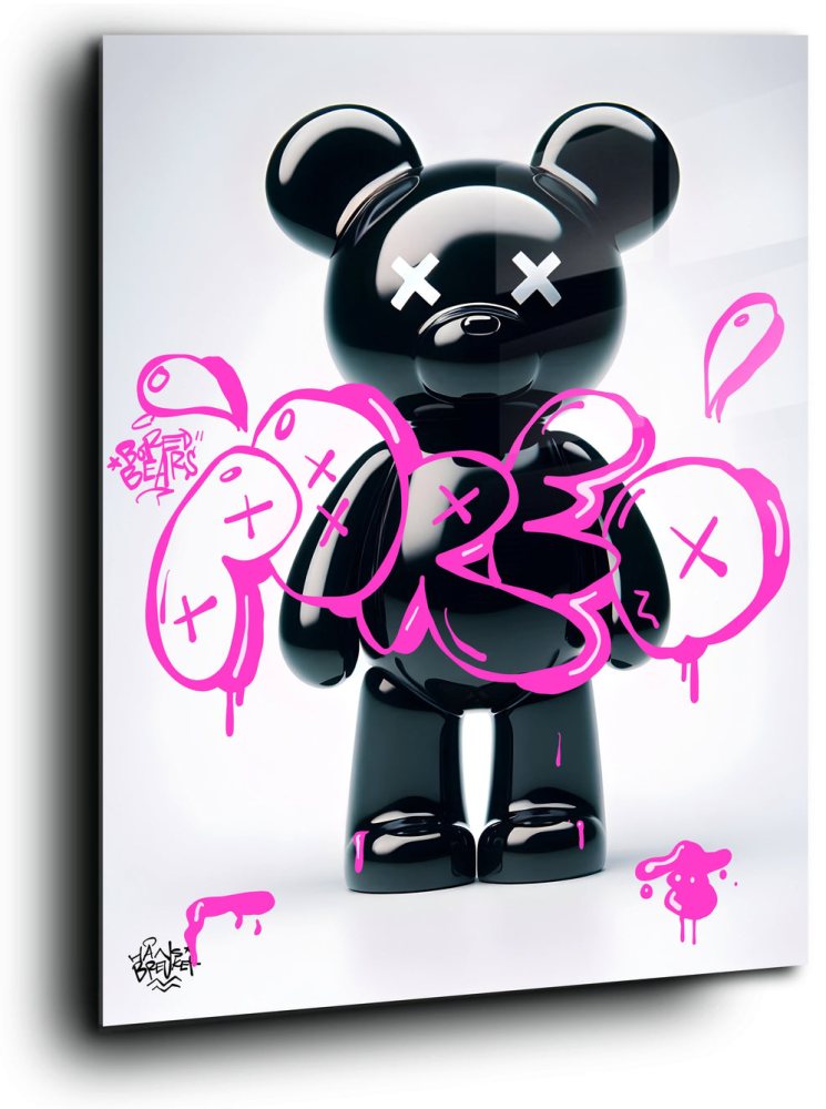 Bored bear throw up pink