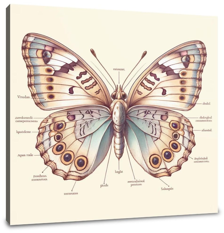Butterfly Anatomy Canvas