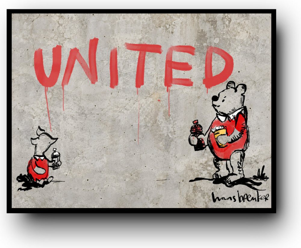Winnie the pint spraypaint United
