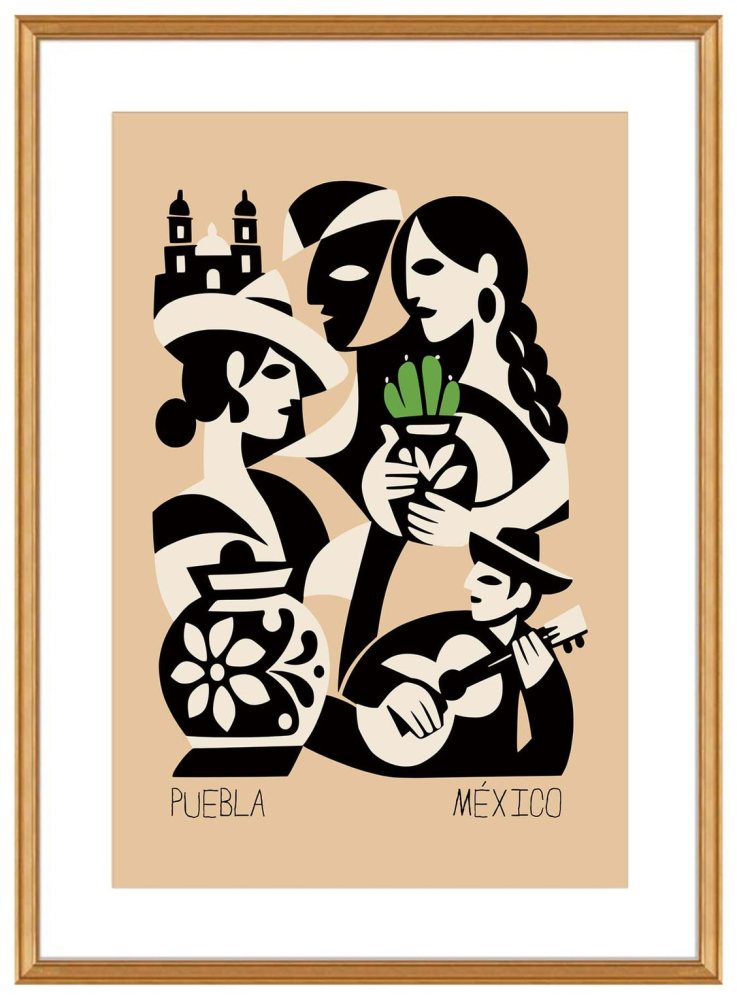 Puebla Mexico Folk Wall Art