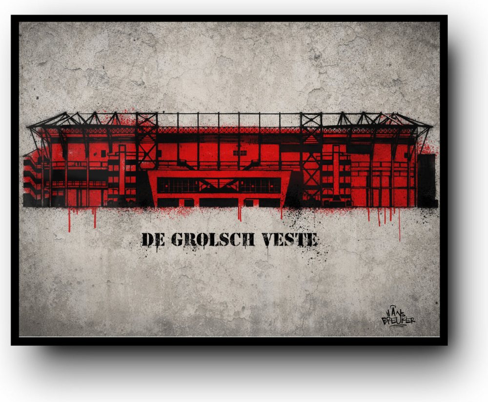 The Grolsch Veste stencil art
