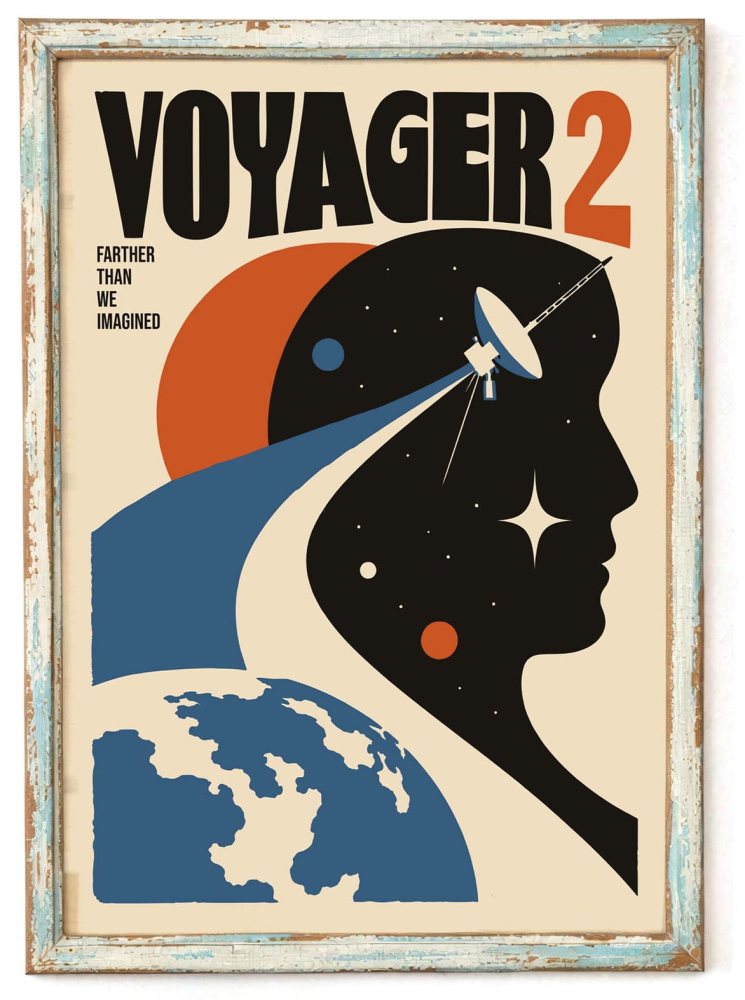 Voyager 2 Space Exploration Poster Print