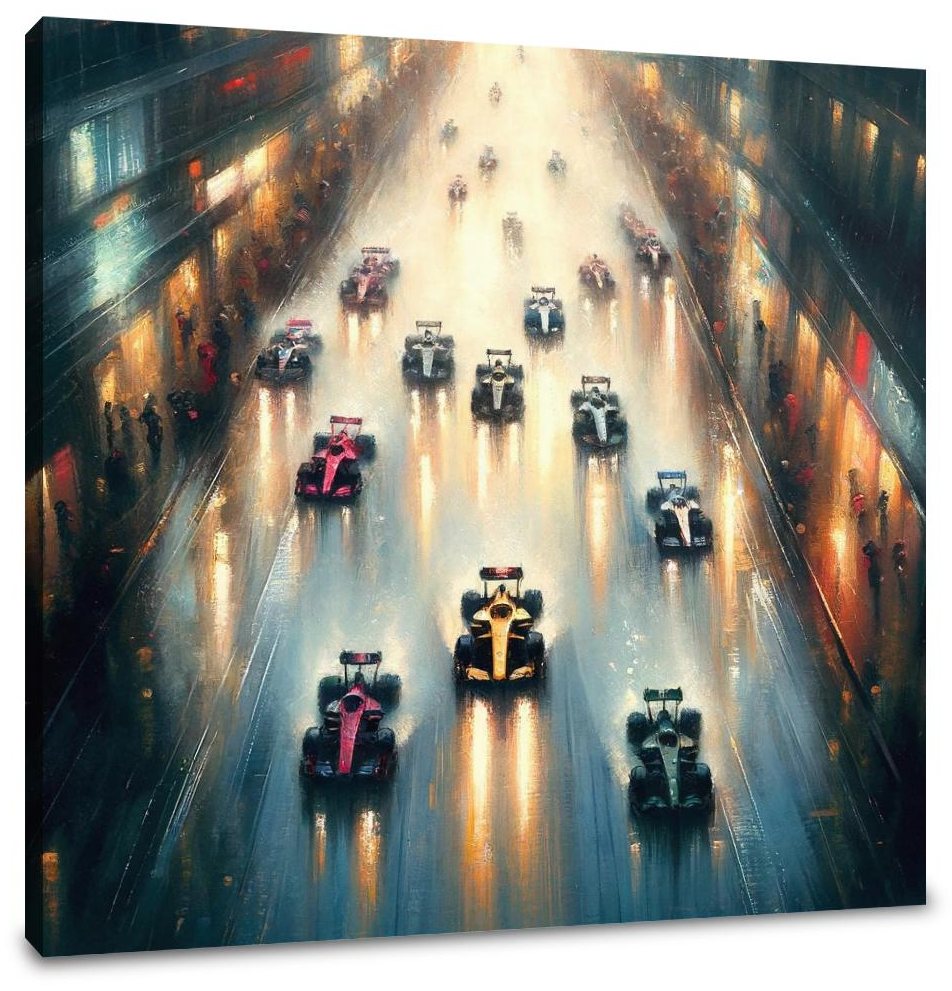Rainy City Racer Canvas