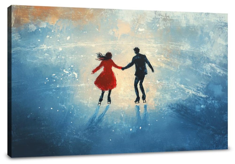 Skating Companions Canvas