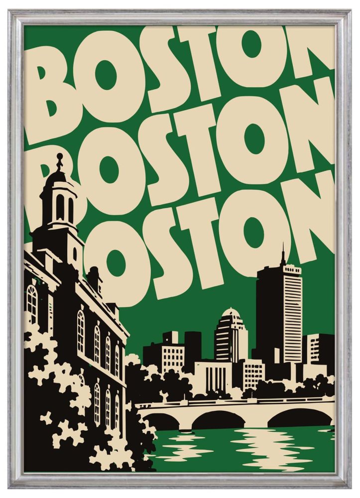 Boston Skyline Wall Art Print