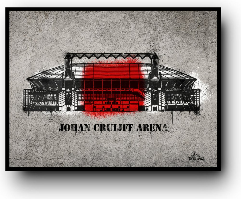 Johan Cruijff Arena stencil art