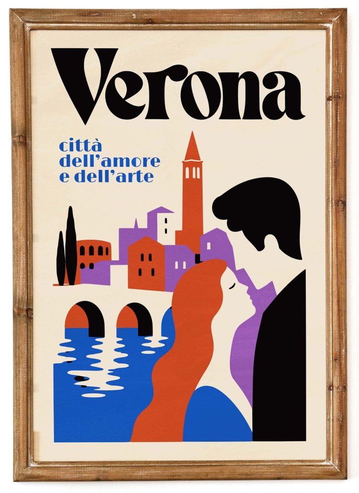 Verona Italy Travel Poster Print