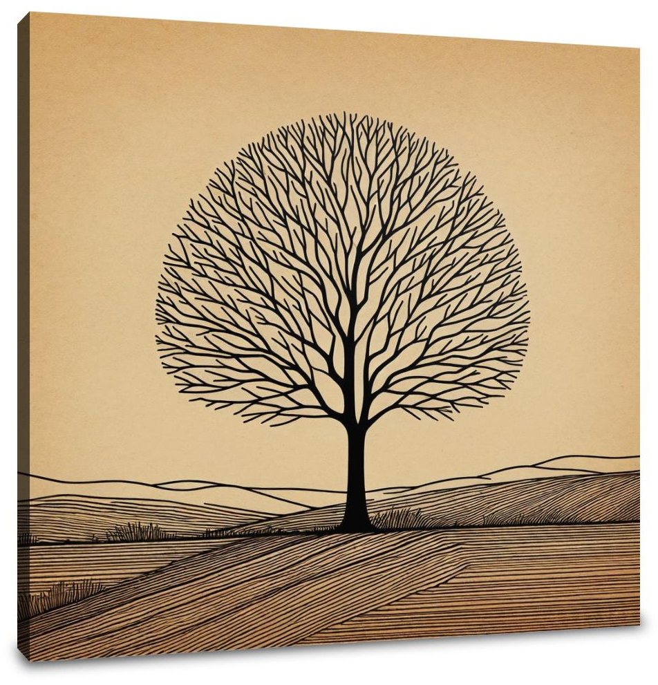 Silhouette Solace Tree Canvas
