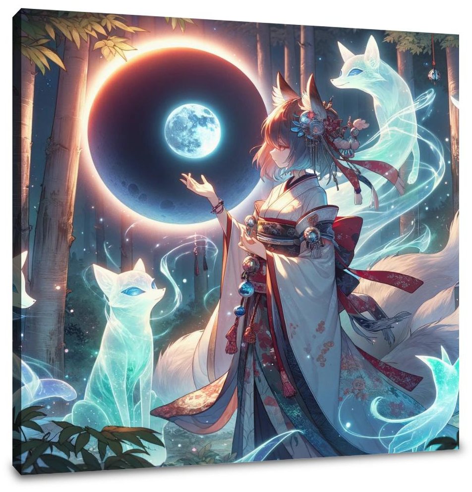 Eclipse Fox Spirit Bond Canvas