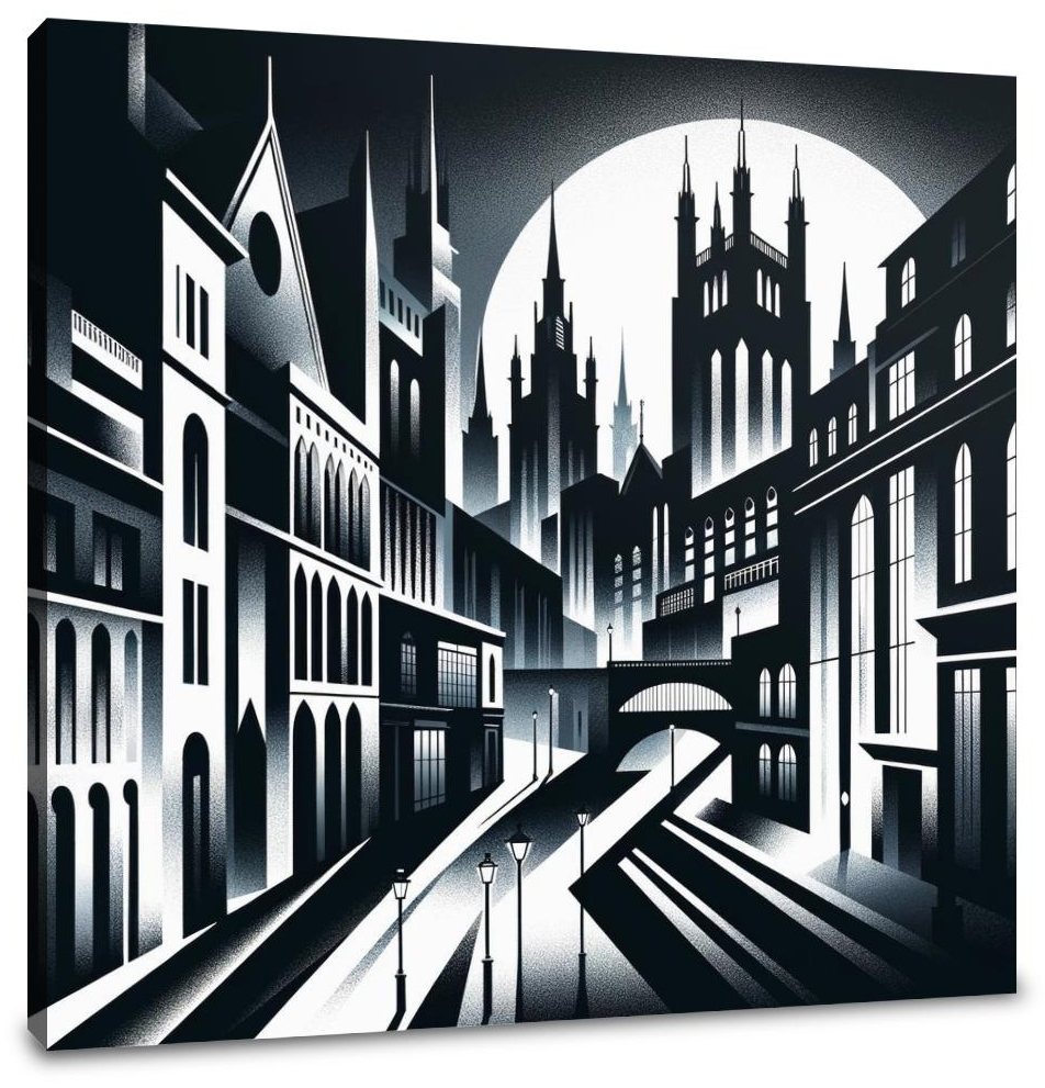 Gothic Nightscape Canvas