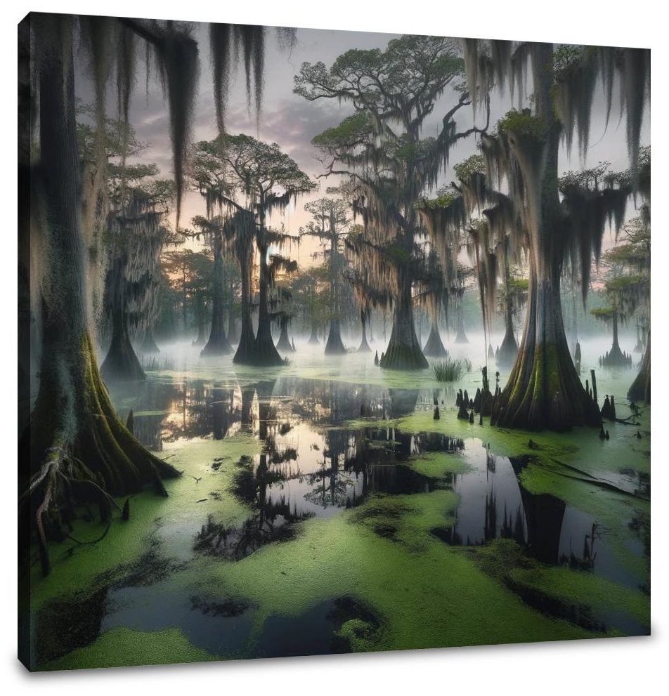 Enchanting Dawn Swamp Canvas