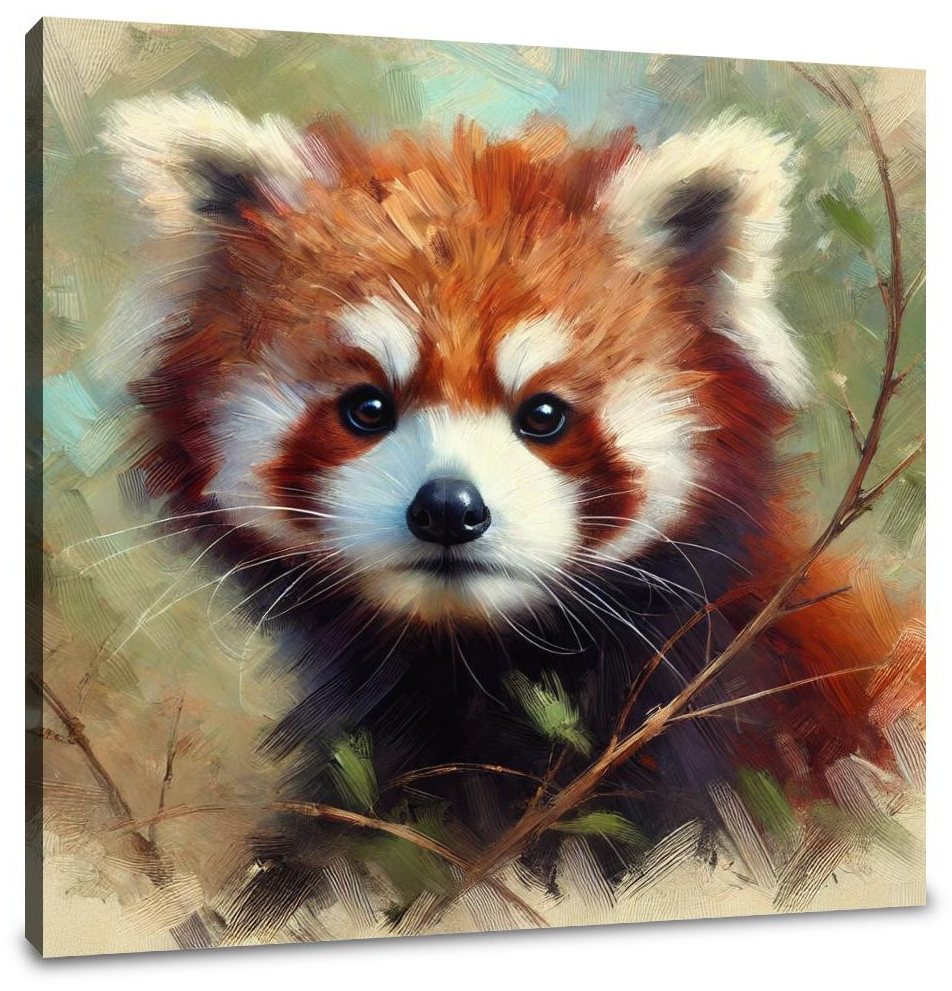 Impressionist Red Panda Canvas