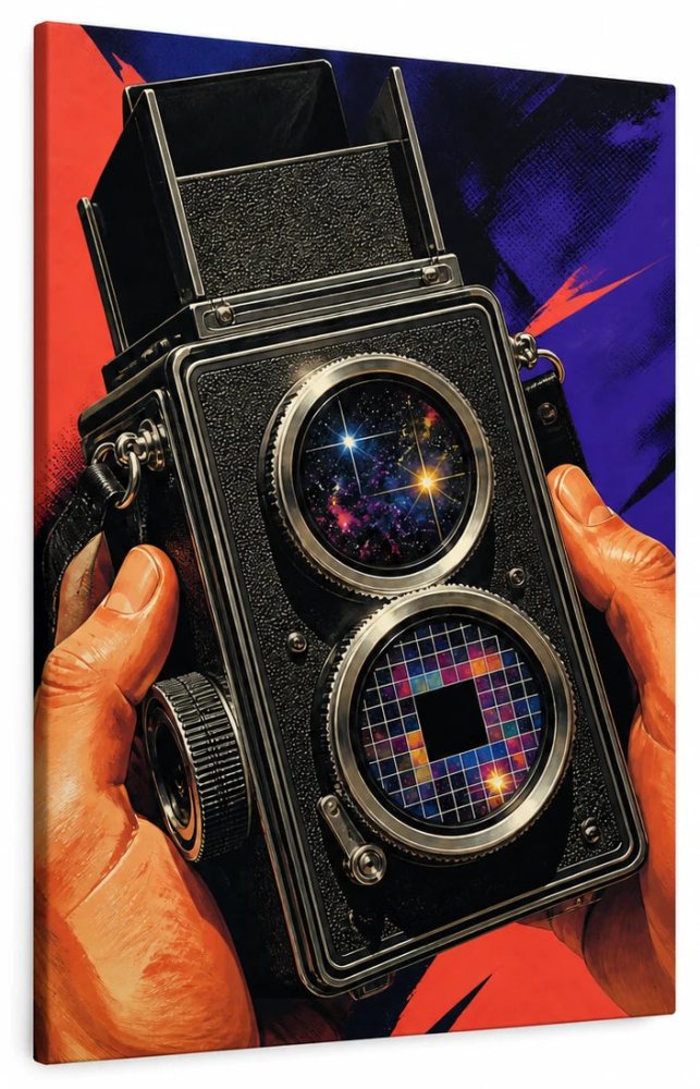 Cosmic Twin-Lens Camera Canvas