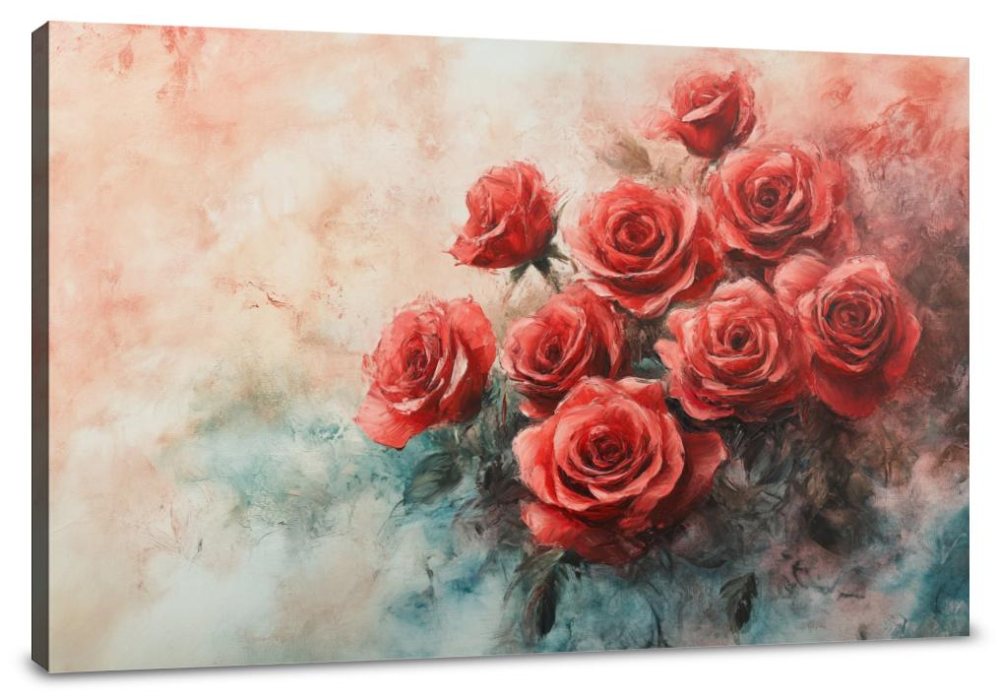 Crimson Rose Reverie Canvas